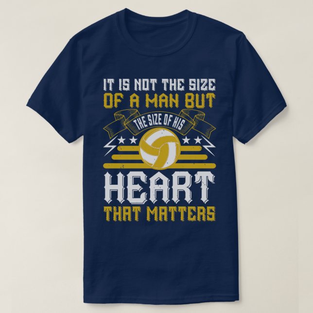 Camiseta Voleibol El Tamaño De Un Corazón Importa (Diseño del anverso)