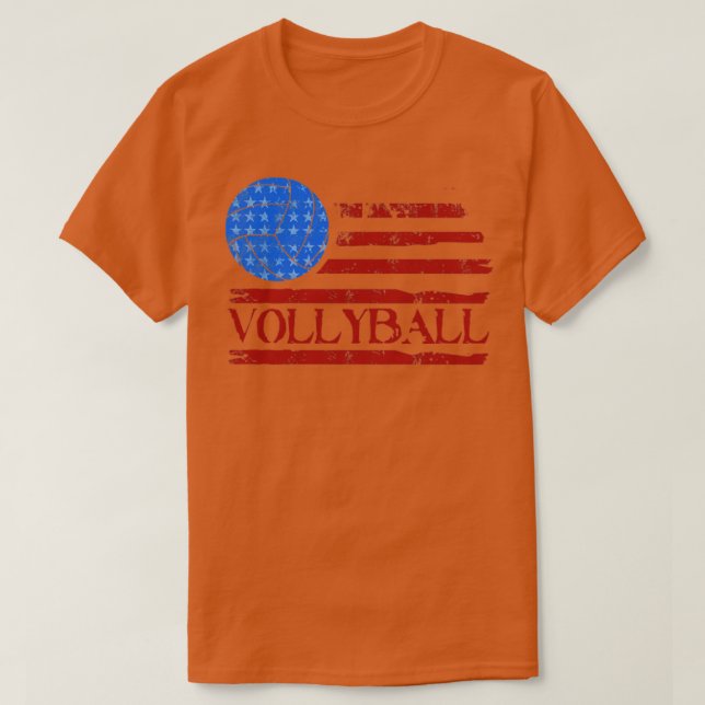 Camiseta Voleibol impreso de regalo de voleibol de bandera  (Diseño del anverso)