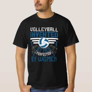 Camiseta Voleibol -Inventado Por Hombres Perfectados Por Mu