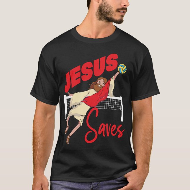 Camiseta Voleibol Jesús Salvó a Jesús Cristiano (Anverso)
