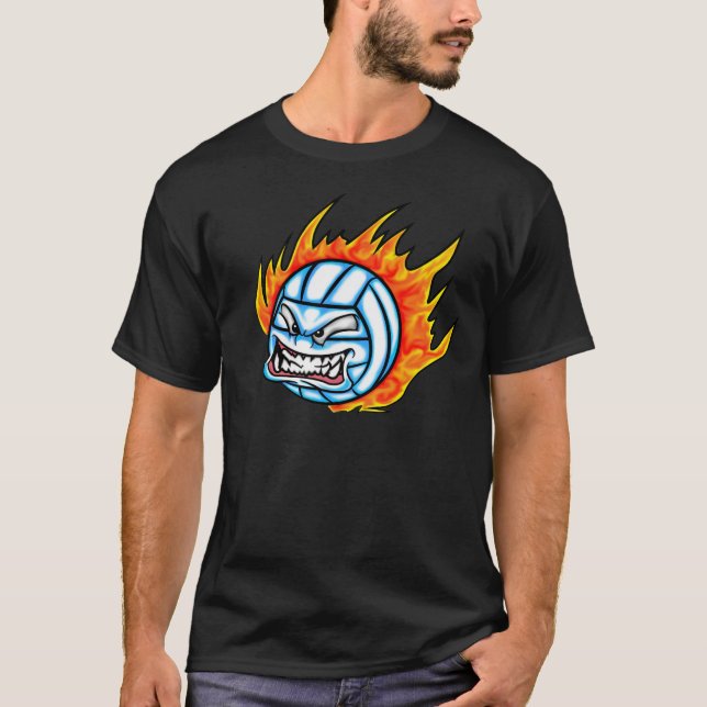 Camiseta voleibol llameante (Anverso)