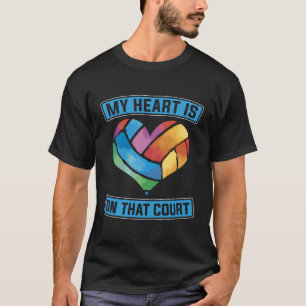 Camiseta Voleibol Mamá Madre Playa Vball Mi Corazón Está En