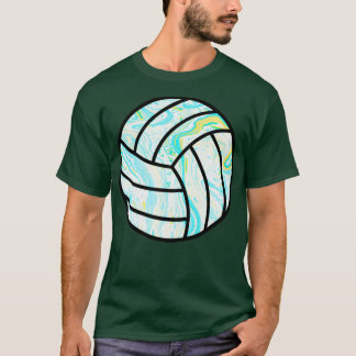 Camiseta Voleibol Marcado Azul Y Amarillo