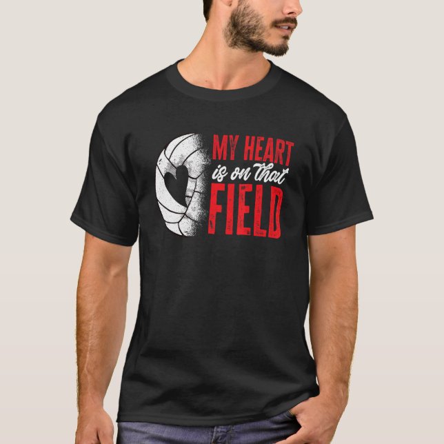 Camiseta Voleibol, Mi Corazón Está En Ese Campo (Anverso)