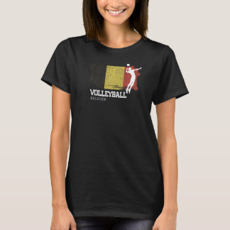 Camiseta Voleibol mujeres de la bandera de Bélgica Chicas d