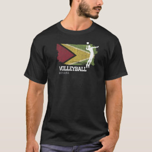 Camiseta Voleibol mujeres de la bandera de Guyana Chicas de