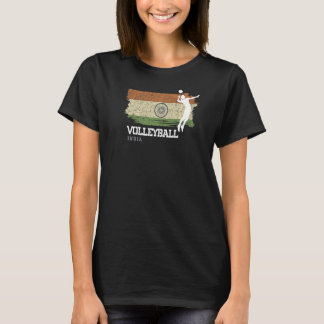 Camiseta Voleibol mujeres de la bandera de la India Chicas 