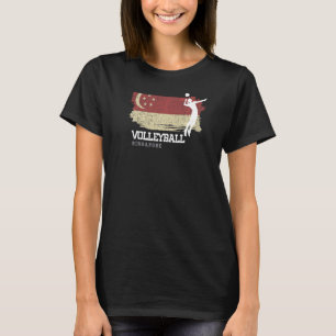 Camiseta Voleibol mujeres de la bandera de Singapur Chicas
