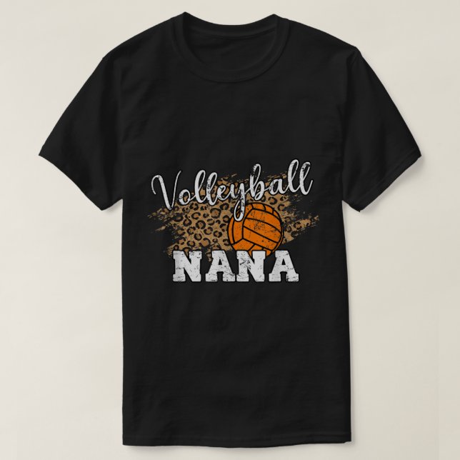 Camiseta Voleibol Nana Leopard Fun Voleibol Nana (Diseño del anverso)