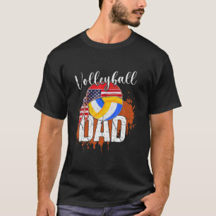 Camiseta Voleibol papá deporte amante de la bandera estadou