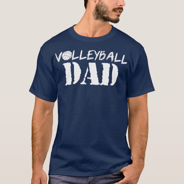 Camiseta Vóleibol Papá Padres, Ropa Del Día De Papá (Anverso)