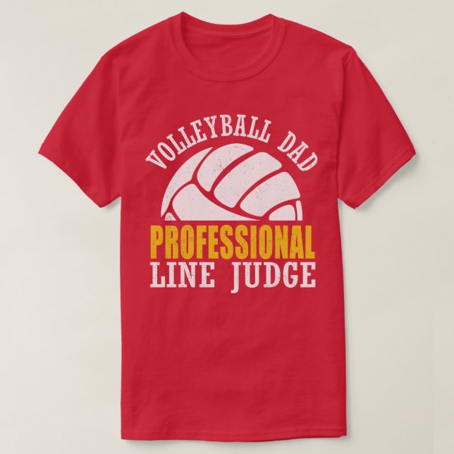 Camiseta Voleibol Papa Profesional Juez de Línea Funny Voll (Diseño del anverso)