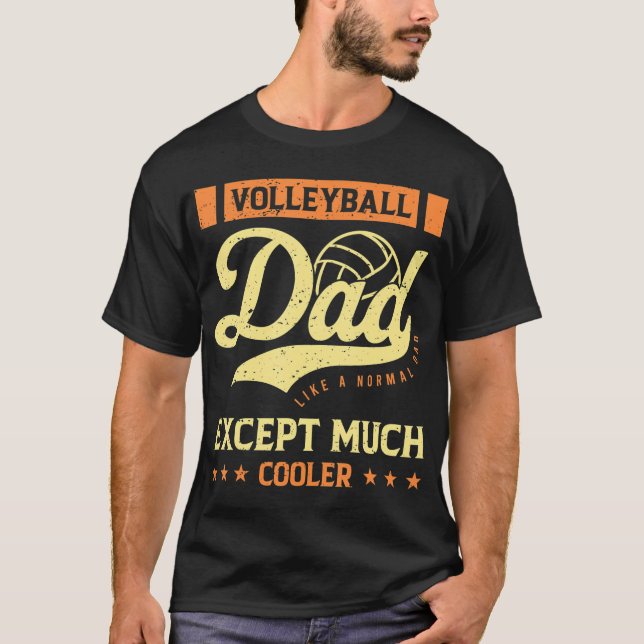 Camiseta Voleibol Papá Voleibol Para El Padre Que Lo Apoya (Anverso)