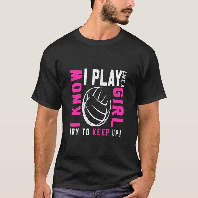 Camiseta Voleibol Para Chicas Adolescentes Juegan Como Un T (Anverso)