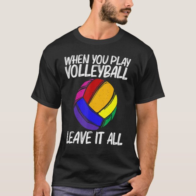 Camiseta Voleibol Para Hombres Jugador De Voleibol Femenino (Anverso)