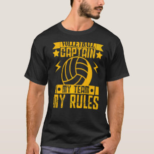 Camiseta Voleibol Para Hombres Y Mujeres Capitán Mi Equipo 