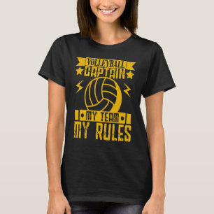 Camiseta Voleibol Para Hombres Y Mujeres Capitán Mi Equipo 