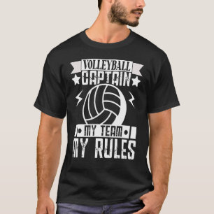 Camiseta Voleibol Para Hombres Y Mujeres Capitán Mi Equipo 