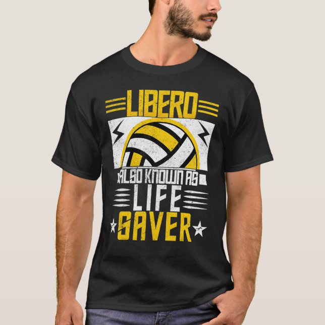 Camiseta Voleibol Para Hombres Y Mujeres Libero También Con (Anverso)