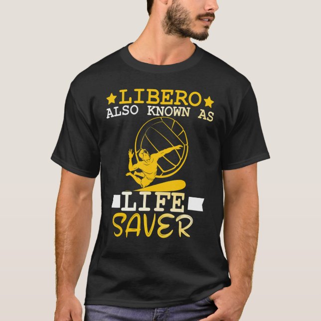 Camiseta Voleibol Para Hombres Y Mujeres Libero También Con (Anverso)