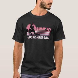 Camiseta Voleibol Para Las Mujeres Bump Set Spike Repetir C