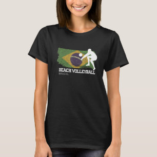 Camiseta Voleibol playa Bandera de Brasil Ama el juego de v