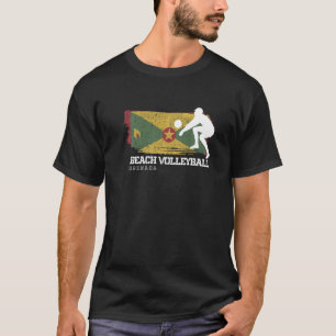 Camiseta Voleibol playa Bandera de Granada Ama el voleibol