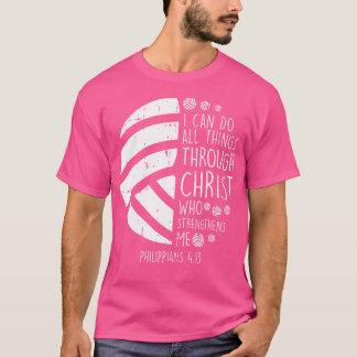 Camiseta Voleibol Puedo Hacer Cosas Biblias Verso a Dios Je