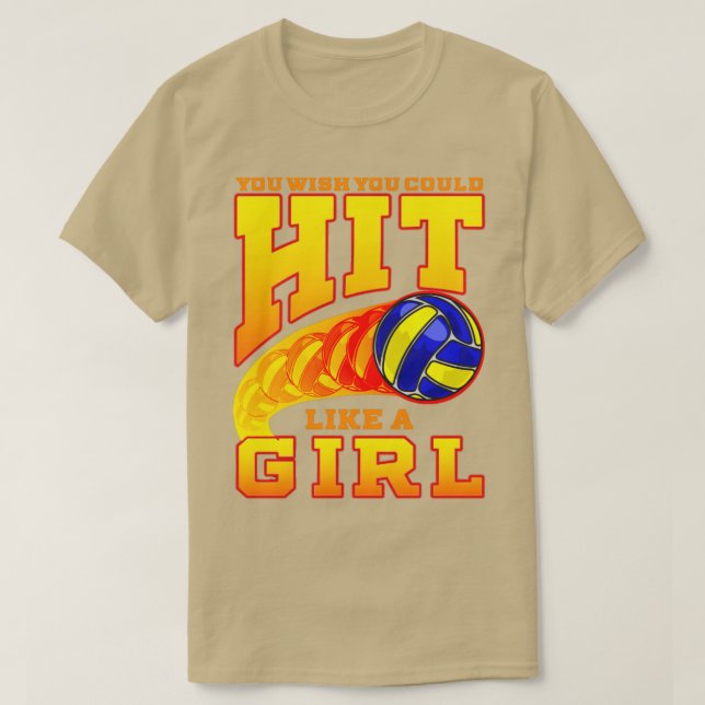 Camiseta Voleibol Que Desearías Que Pudieras Golpear Como U (Diseño del anverso)