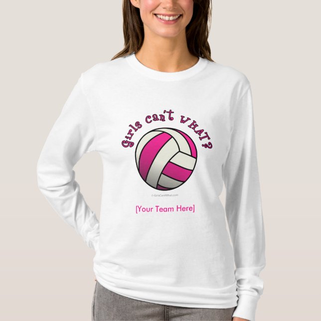 Camiseta Voleibol rosa (Anverso)