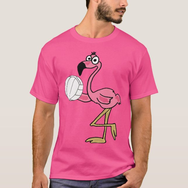 Camiseta Voleibol rosado Flamingo (Anverso)