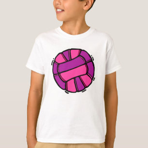 Camiseta Voleibol rosado y púrpura