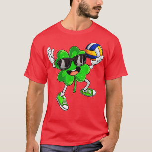 Camiseta Voleibol Shamrock Lucky Clover Irish St Patrons