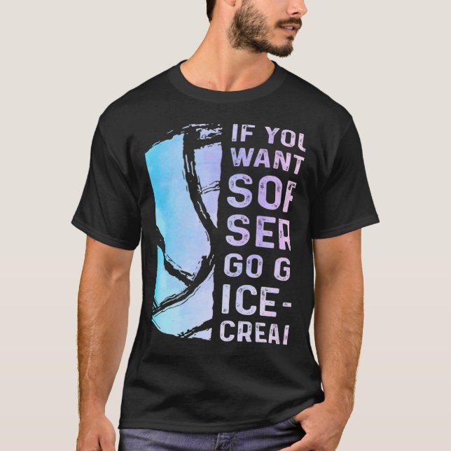 Camiseta Voleibol Si Quieres Un Helado De Servicio Suave (Anverso)