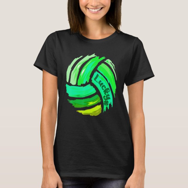 Camiseta Voleibol St. Patrick's Day Lucky Irish (Anverso)