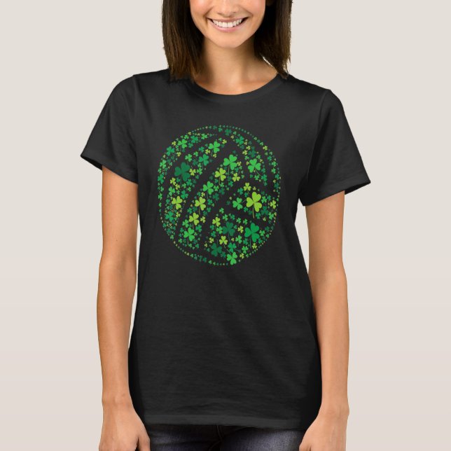 Camiseta Voleibol St Patrick's Day Shamrock Clover Irlandés (Anverso)