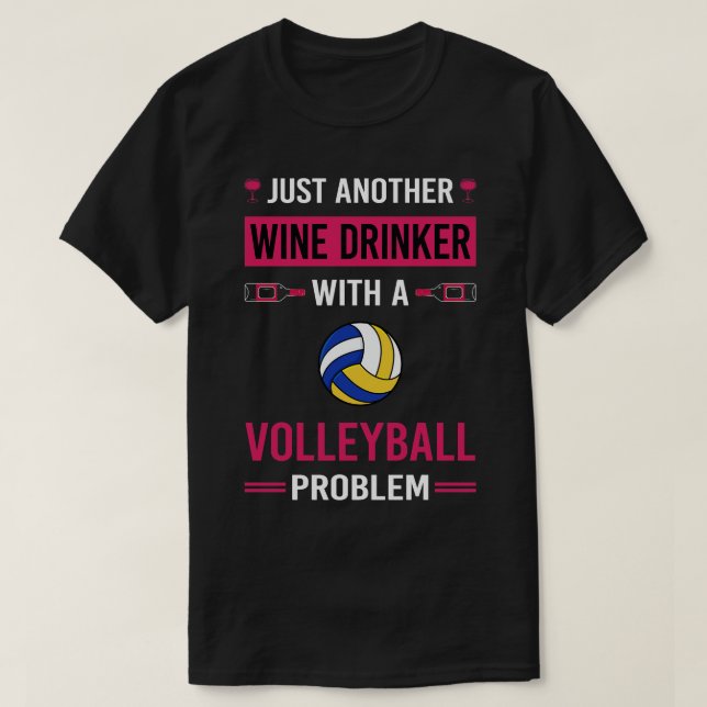 Camiseta Voleibol Wine Drinker (Diseño del anverso)