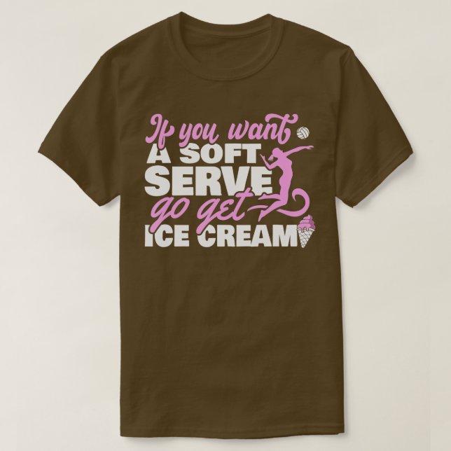 Camiseta Voleibol y Chicas Funny Soft Serny (Diseño del anverso)