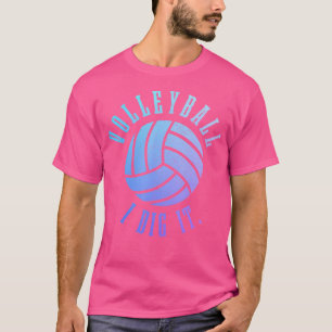 Camiseta Voleibolista cavando en divertida playa de voleibo