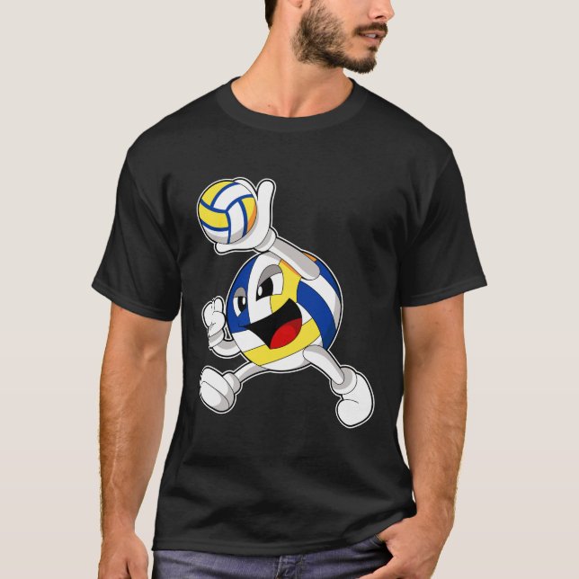 Camiseta Voleibolista con voleibol (Anverso)