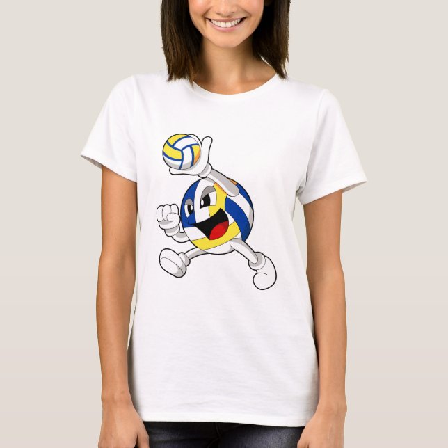 Camiseta Voleibolista con voleibol (Anverso)