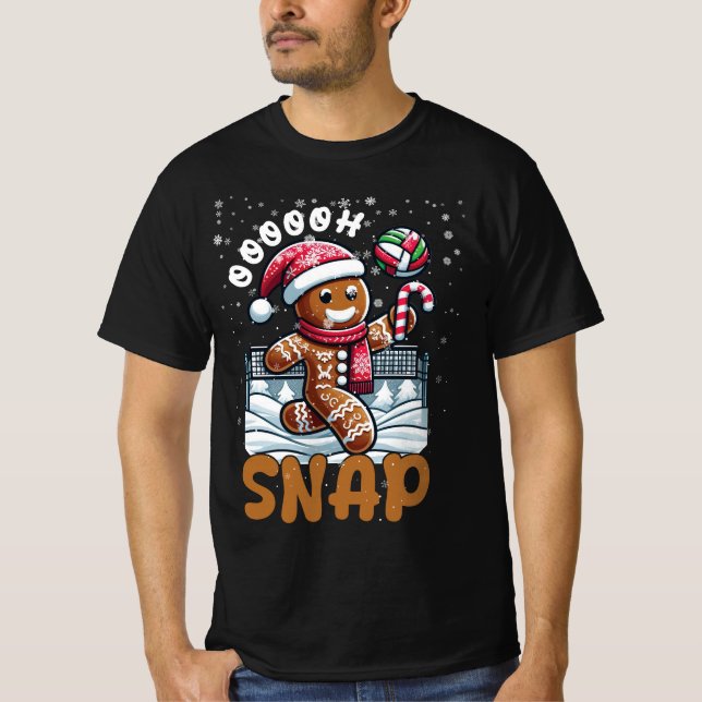 Camiseta Voleibolista Navidades Gingerbread Man Blocke (Anverso)