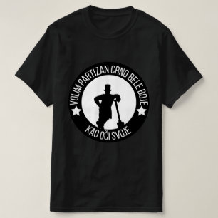 Camiseta Volim Partizan Crno Bele Boje