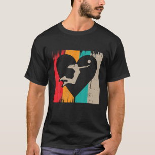 Camiseta Volleball Love Vintage Rero Heart For Volleyball S