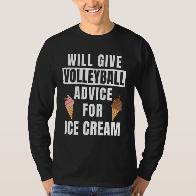 Camiseta Volleyball Advice For Ice Cream Coach Gear   Volle (Anverso)