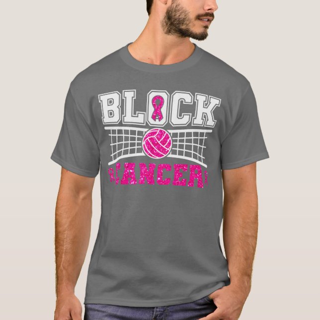 Camiseta Volleyball Breast Cancer Awareness Block Out Cance (Anverso)