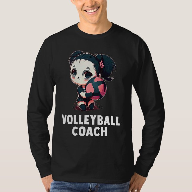 Camiseta Volleyball Coach Panda Girl  Panda Girl Volleyball (Anverso)
