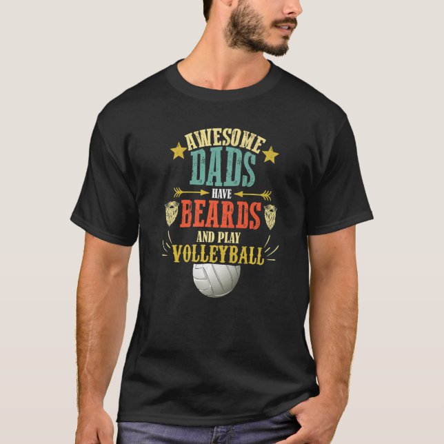 Camiseta Volleyball Dad Beard  Cute Fathers Day Volleyball (Anverso)