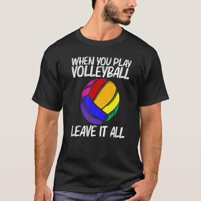Camiseta Volleyball For Men Women Volleyball Sport Player   (Anverso)