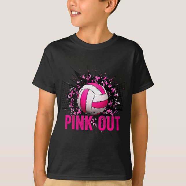 Camiseta Volleyball Game Day Nk Out Breast Cancer Awareness (Anverso)
